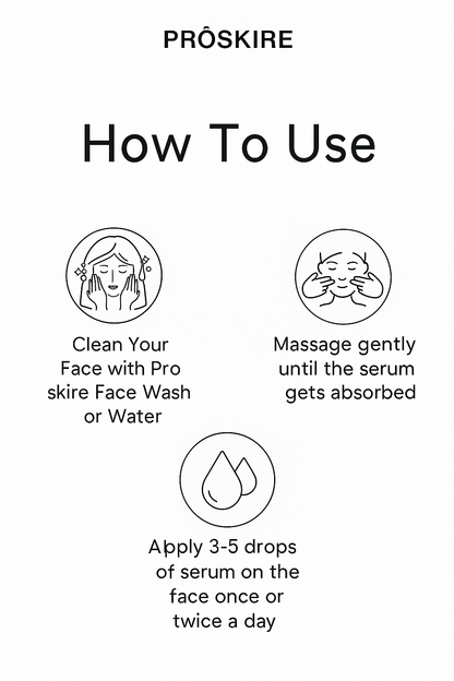 Proskire Advanced Vitamin C Face Serum for Dark Spots, pigmentation, Glow & Clear Skin (30 ml)