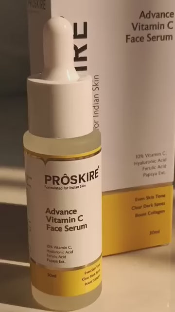 Proskire Advanced Vitamin C Face Serum for Dark Spots, pigmentation, Glow & Clear Skin (30 ml)